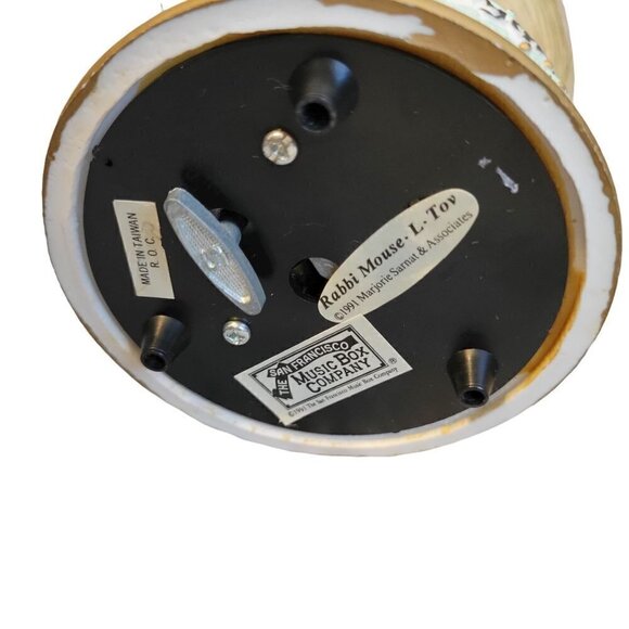 SAN FRANCISCO MUSIC BOX CO SNOW GLOBE RABBI MOUSE L'CHAYIM MUSICAL JEWISH - Picture 10 of 15